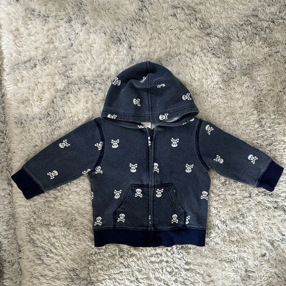 12-24 month baby boy zip hoodie skeleton Gymboree